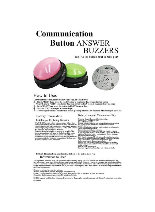 SnuzzleMart Talking Buttons Voice & Sound Recorders Set – 4 Pieces - Image 5